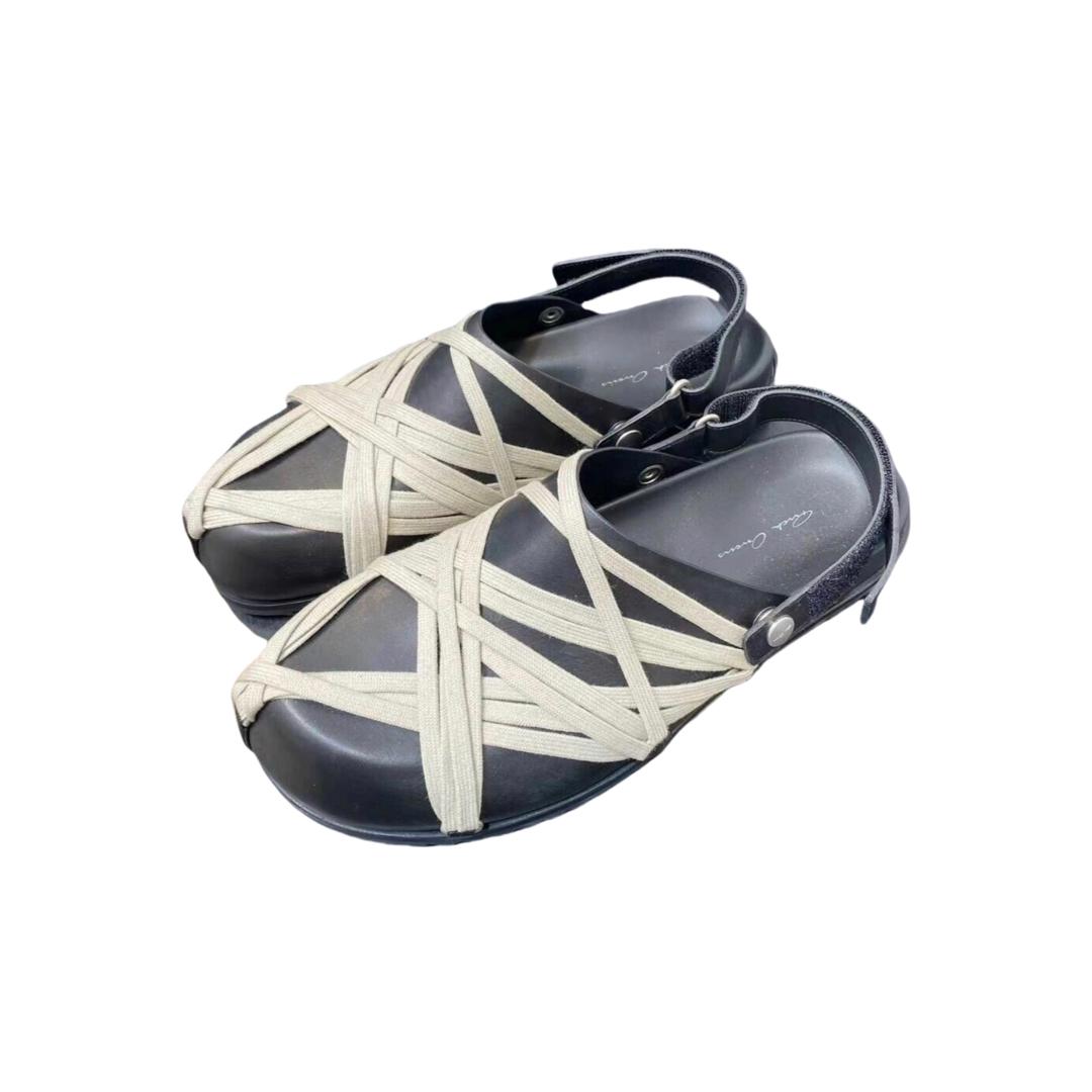 Rick Owens Hollywood Megalaced Mule Granola 'Black' - DesignerGu