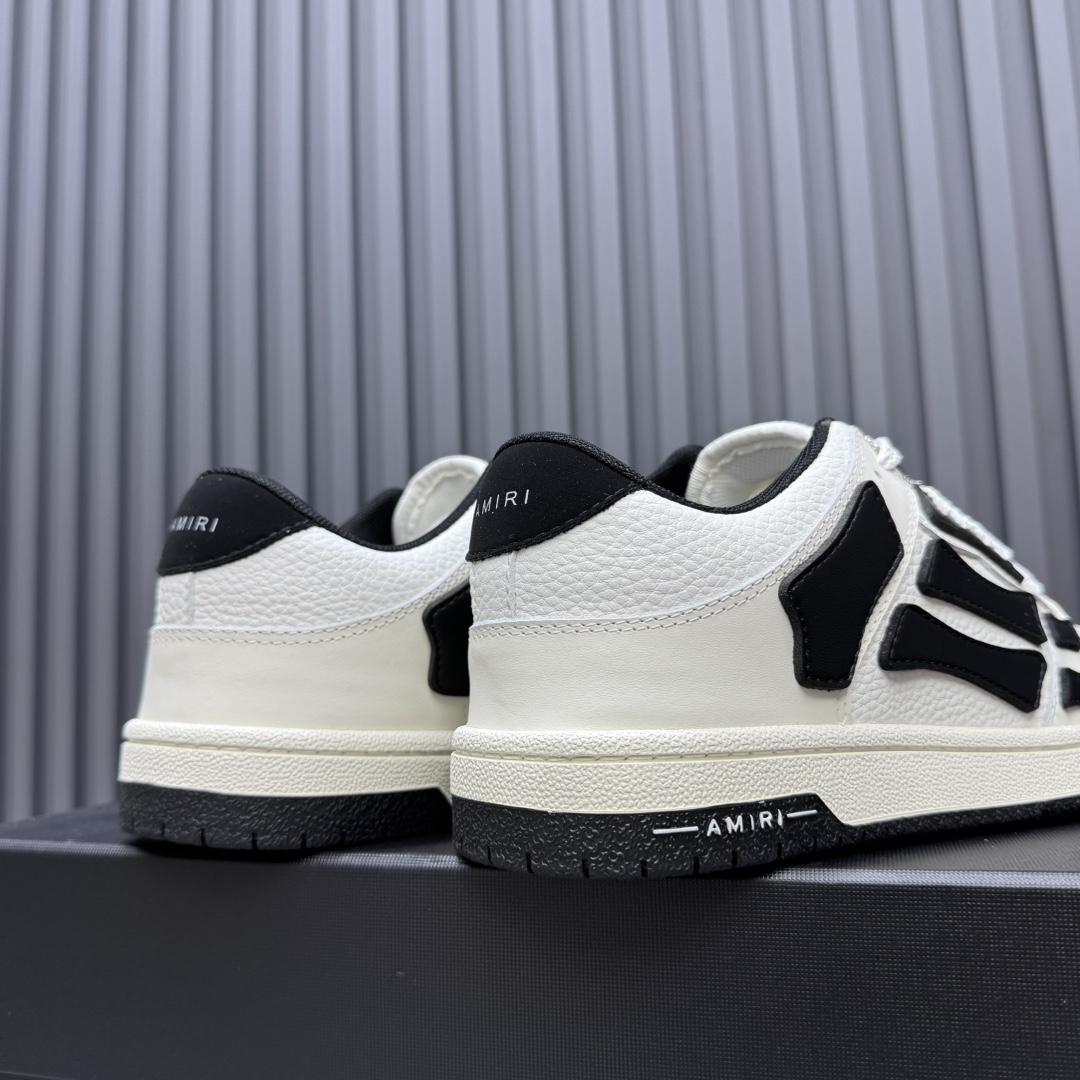 Amiri Skel-Top Low Sneaker White/Black - DesignerGu