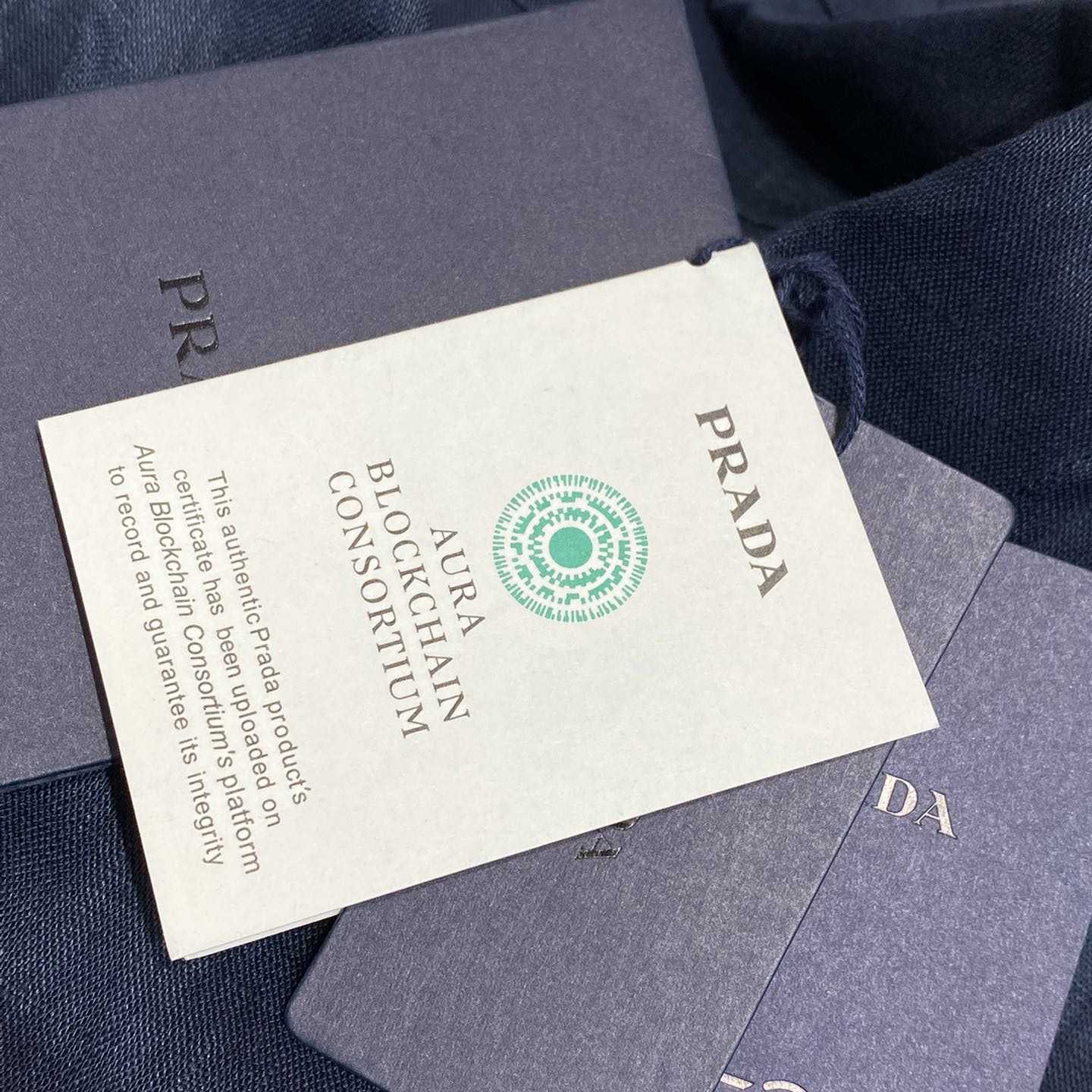Prada Triangle-logo Cuban-collar Linen Shirt - DesignerGu