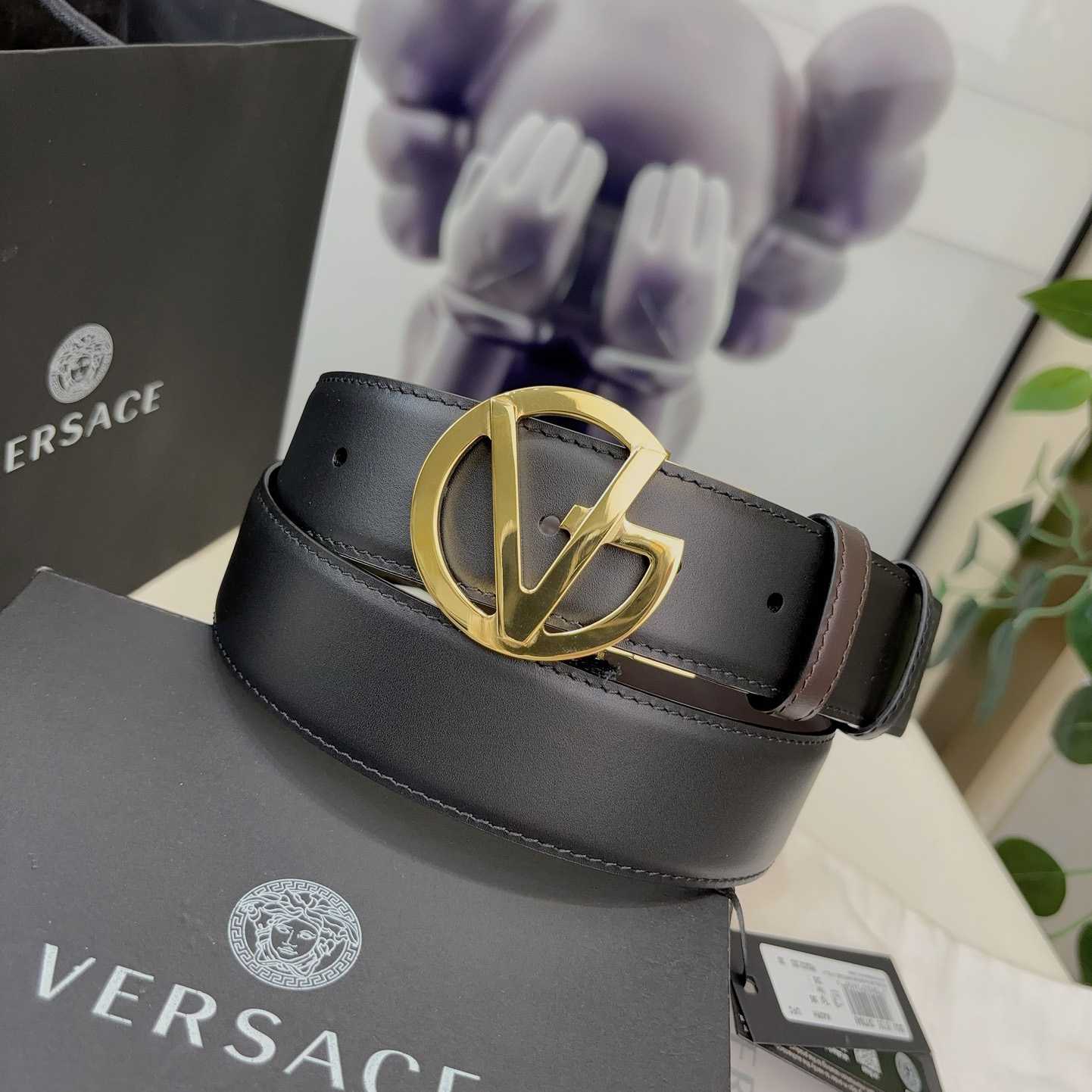 Versace Leather Belt   40mm - DesignerGu
