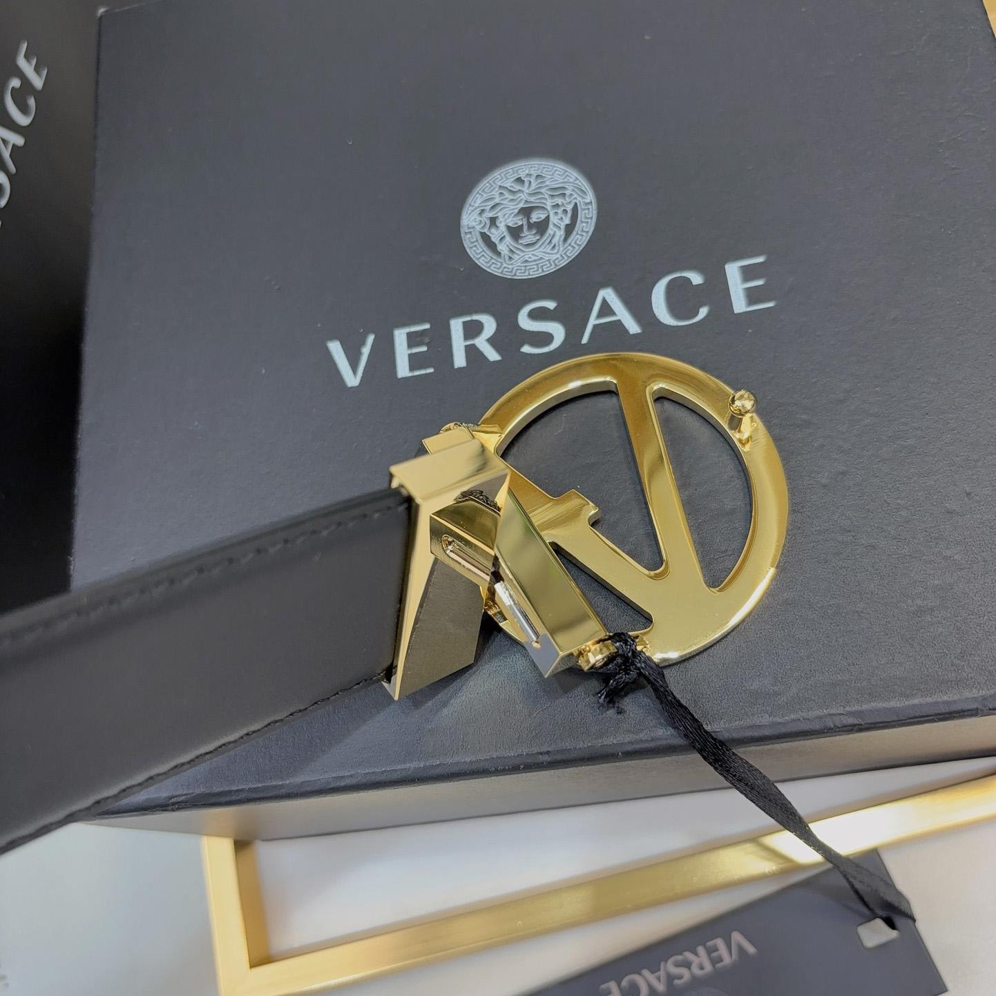 Versace Leather Belt   40mm - DesignerGu