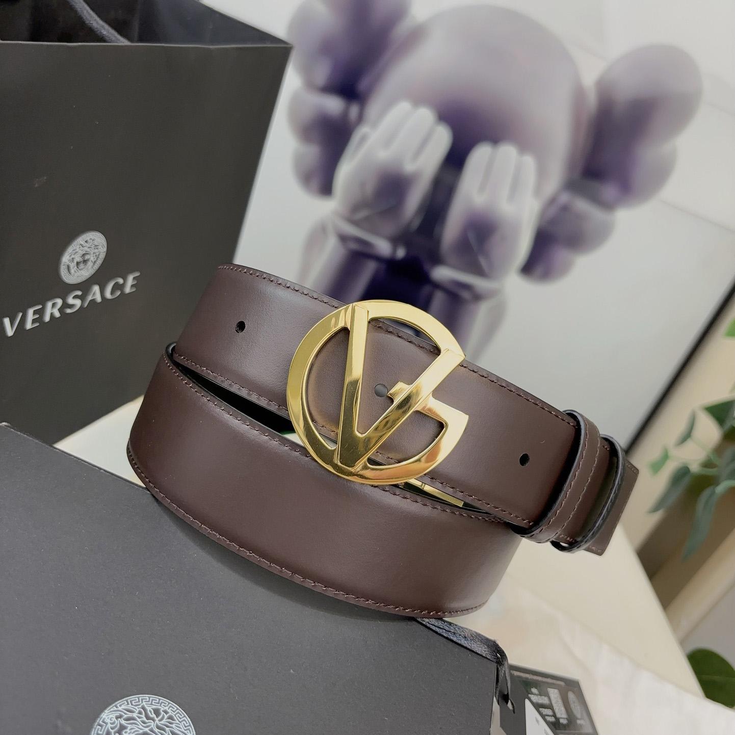 Versace Leather Belt   40mm - DesignerGu