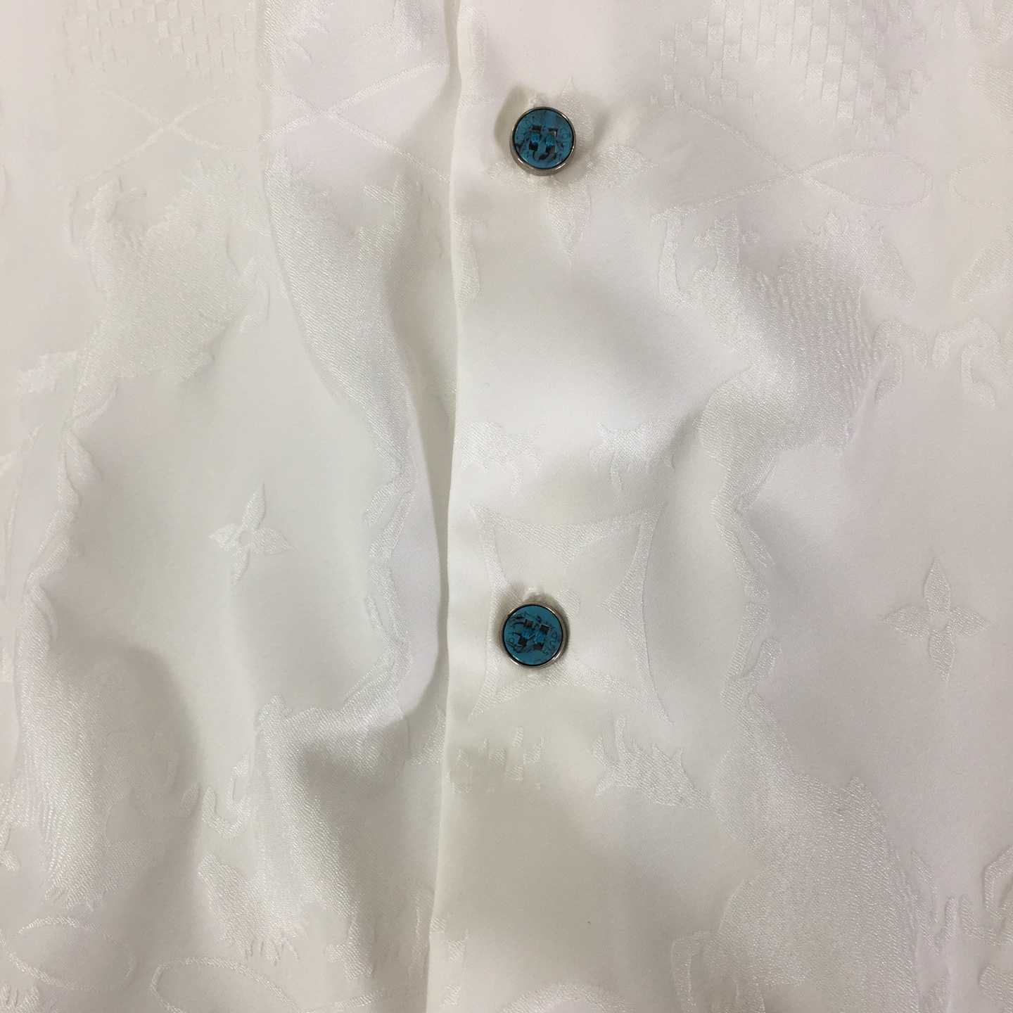 Louis Vuitton Long-Sleeved Jacquard Silk Shirt   1AFWRZ - DesignerGu