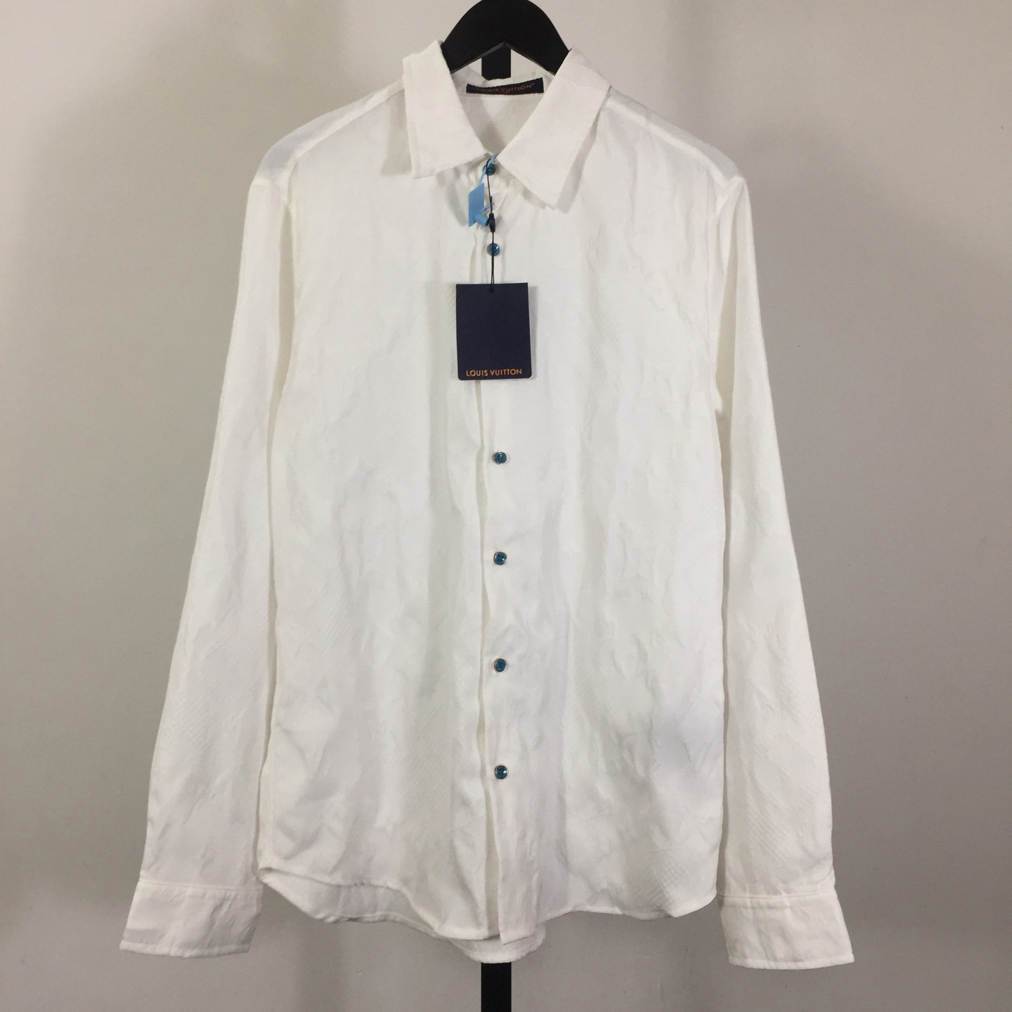 Louis Vuitton Long-Sleeved Jacquard Silk Shirt   1AFWRZ - DesignerGu