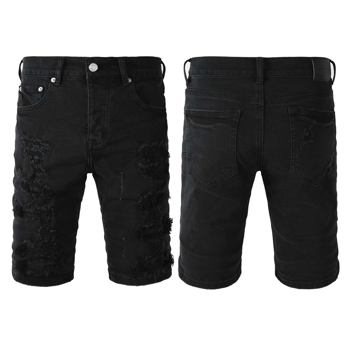 Purple-Brand Denim Shorts    5108 - DesignerGu