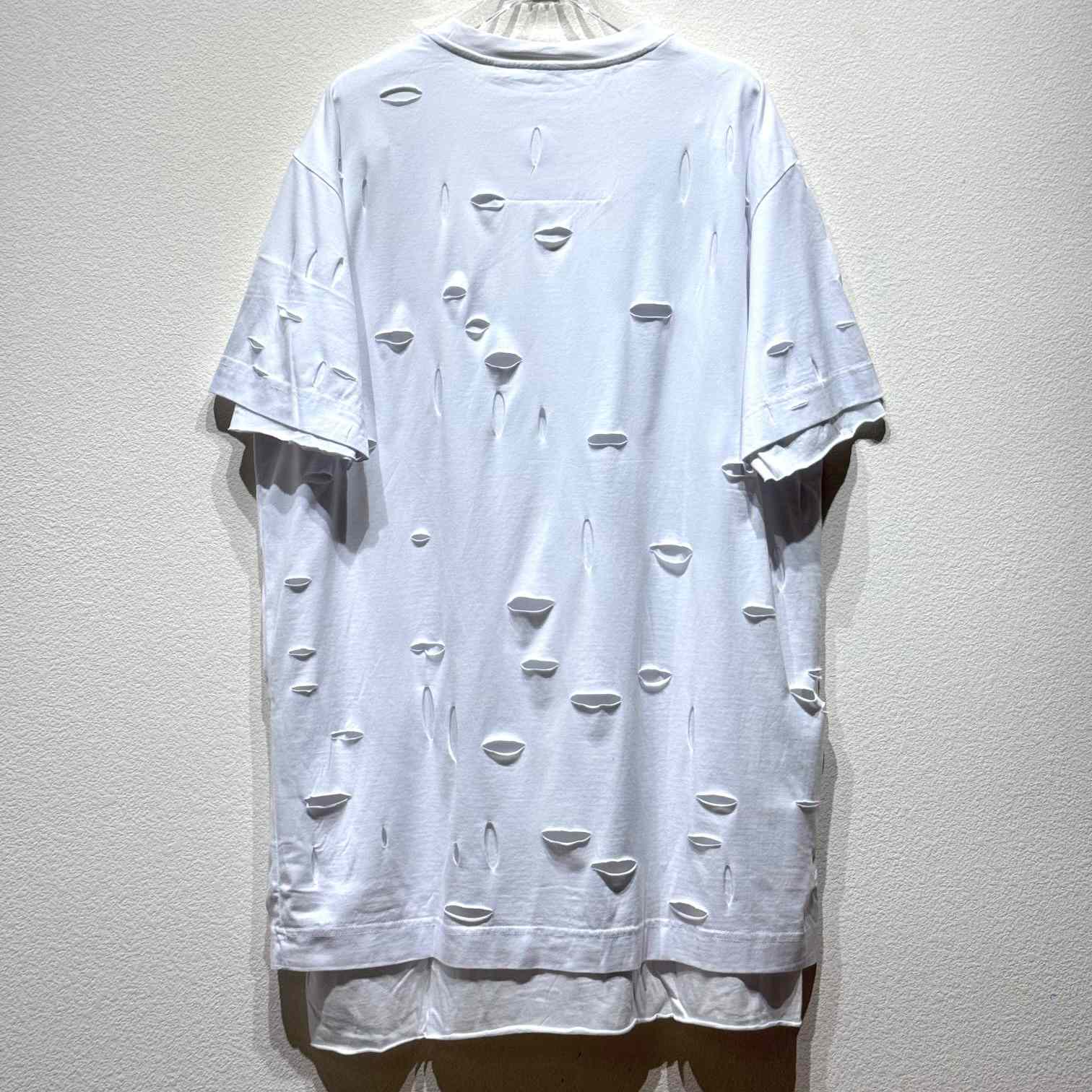 Givenchy White Destroyed T-Shirt  - DesignerGu