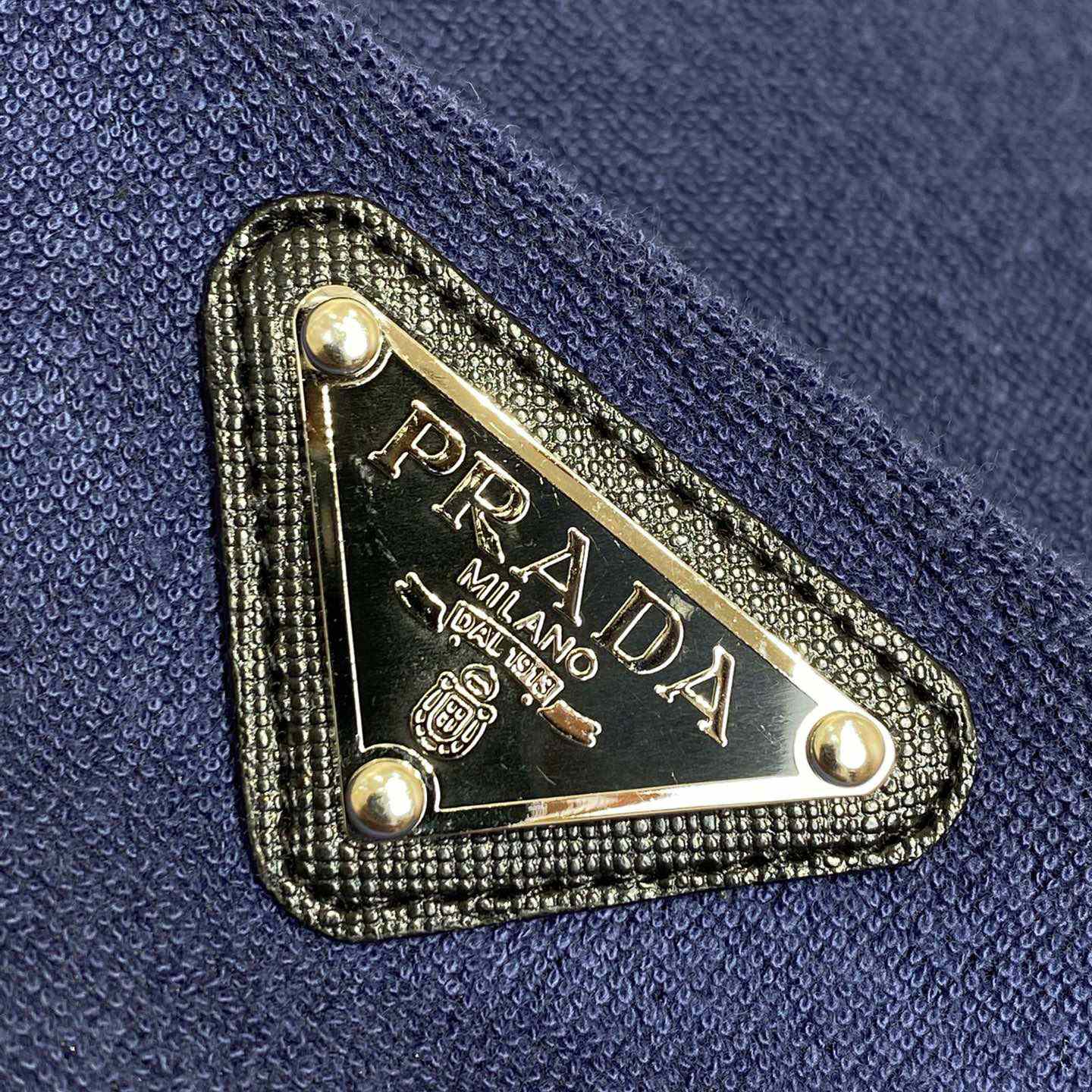 Prada Triangle-logo Terry T-shirt - DesignerGu