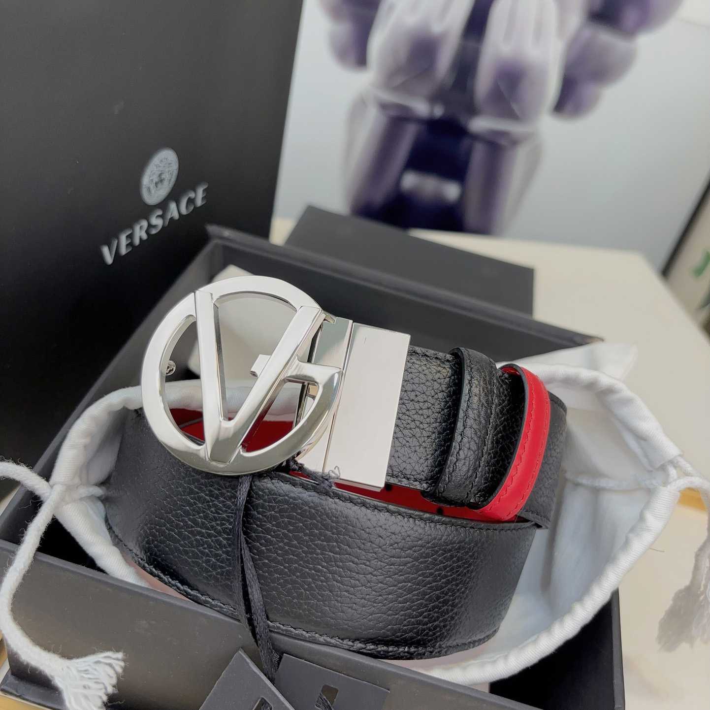 Versace Leather Belt   40mm - DesignerGu