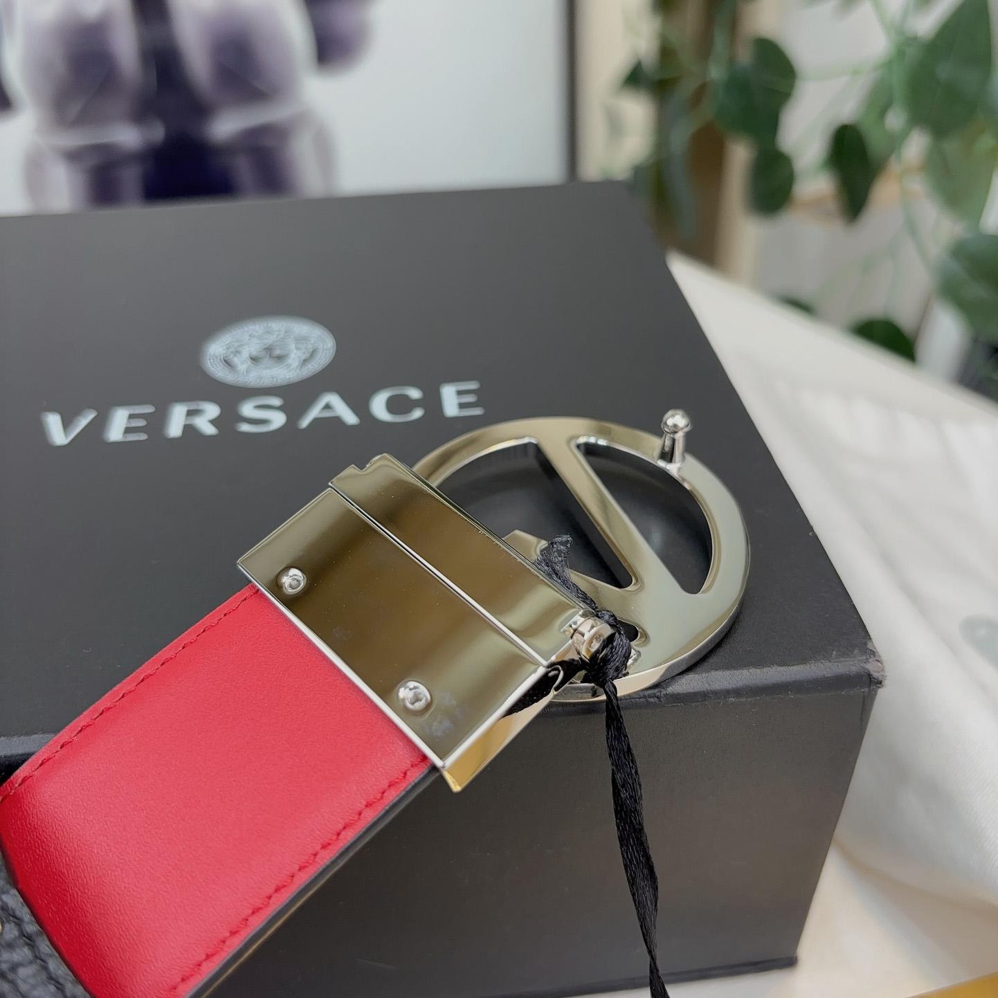 Versace Leather Belt   40mm - DesignerGu