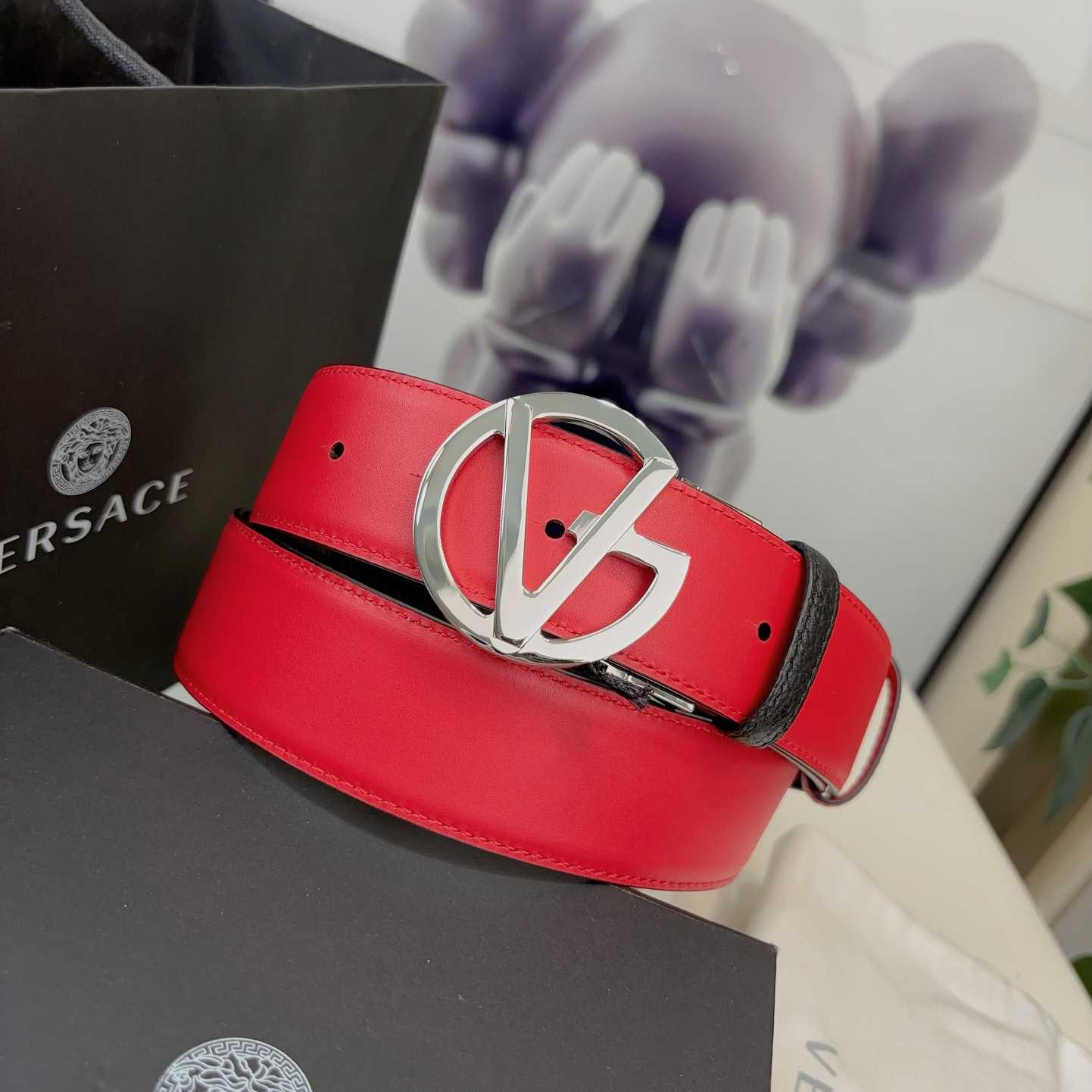 Versace Leather Belt   40mm - DesignerGu