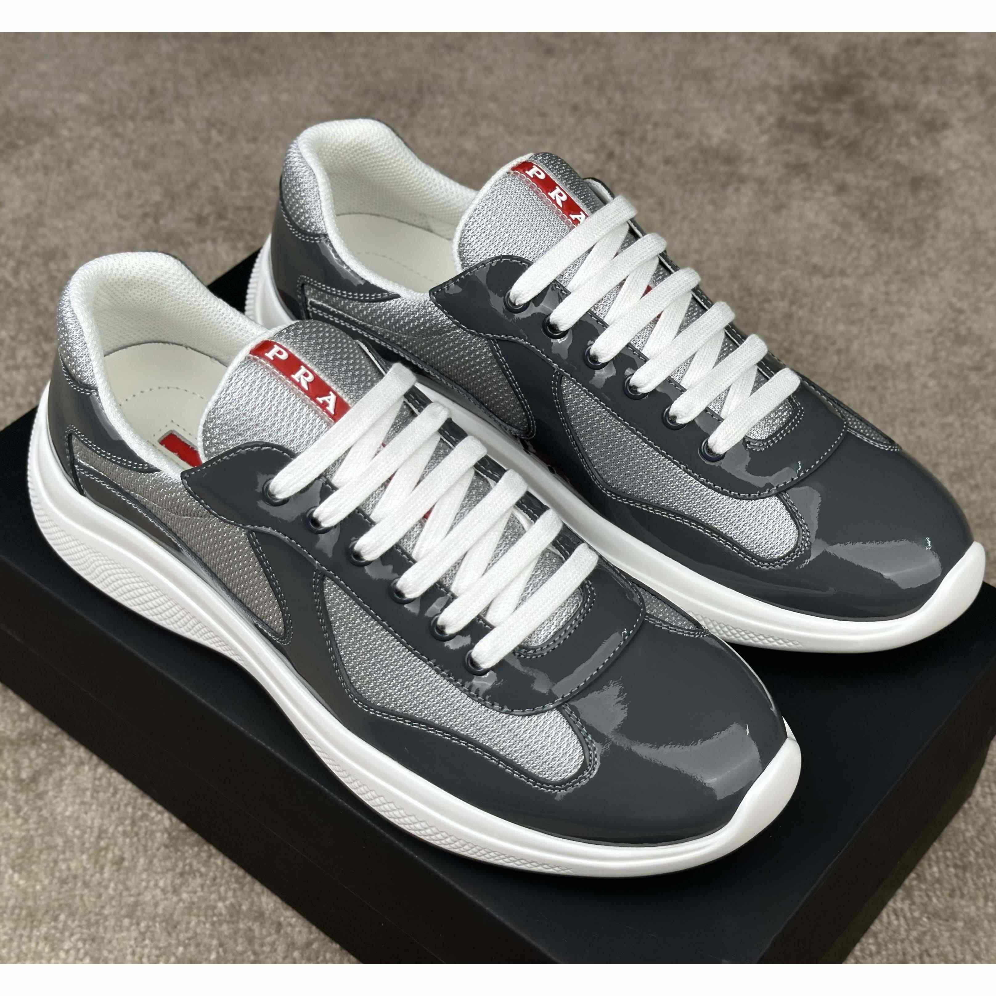 Prada Patent leather And Technical Fabric Prada America's Cup Sneakers - 