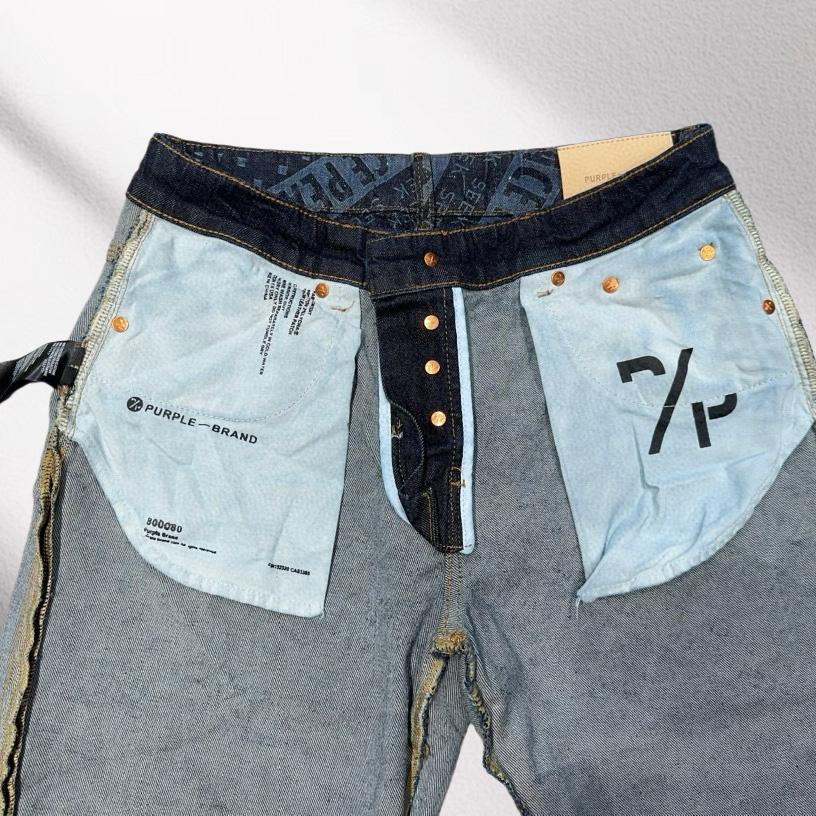 Purple-Brand Denim Shorts    6001 - DesignerGu