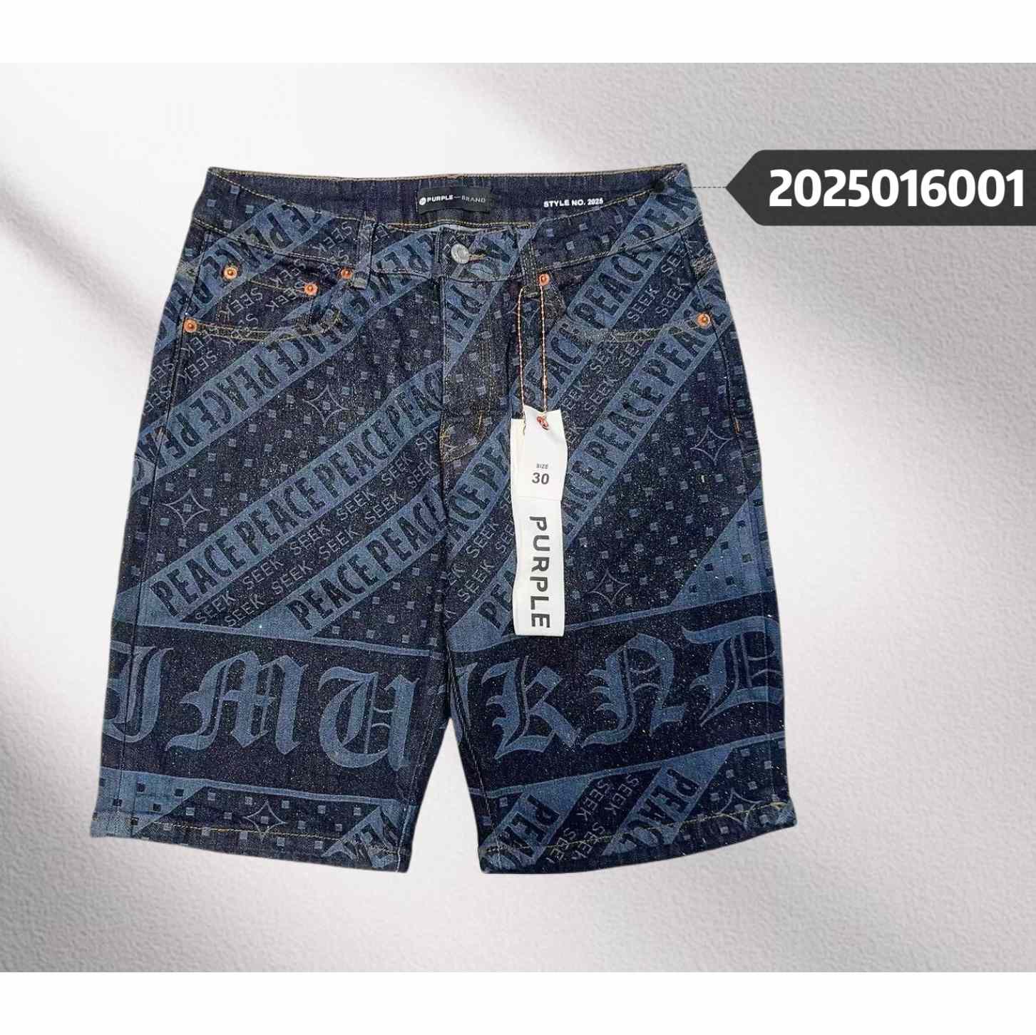 Purple-Brand Denim Shorts    6001 - DesignerGu