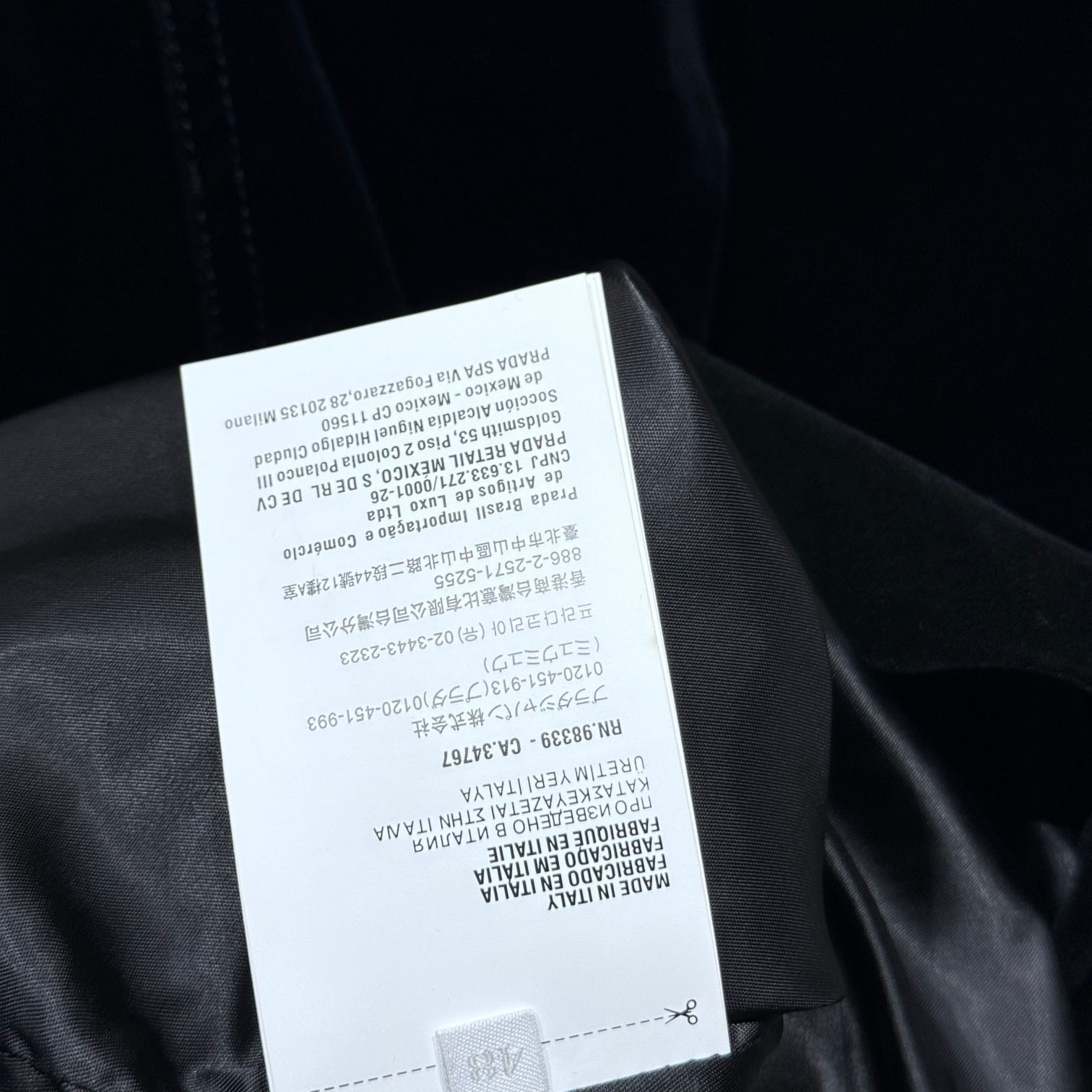 Prada Blouson In Velvet Denim - 