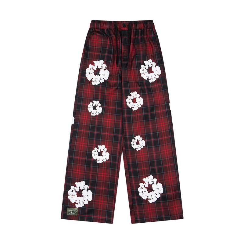 Denim Tears Wreath Pajama Pants 'Red' - DesignerGu