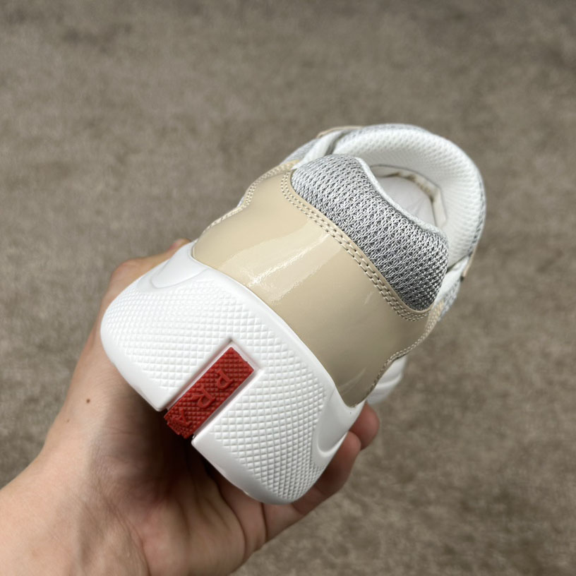 Prada America's Cup Patent Leather And Bike Fabric Sneakers - DesignerGu
