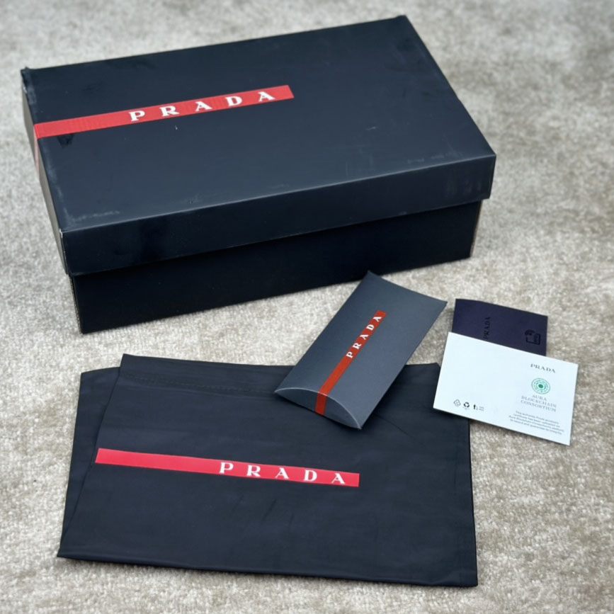 Prada America's Cup Patent Leather And Bike Fabric Sneakers - DesignerGu