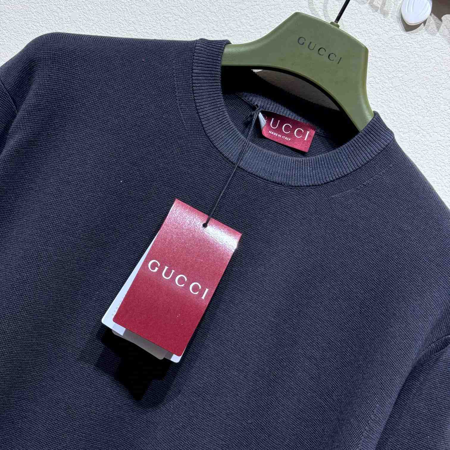 Gucci Silk Cotton Jumper With Intarsia - 