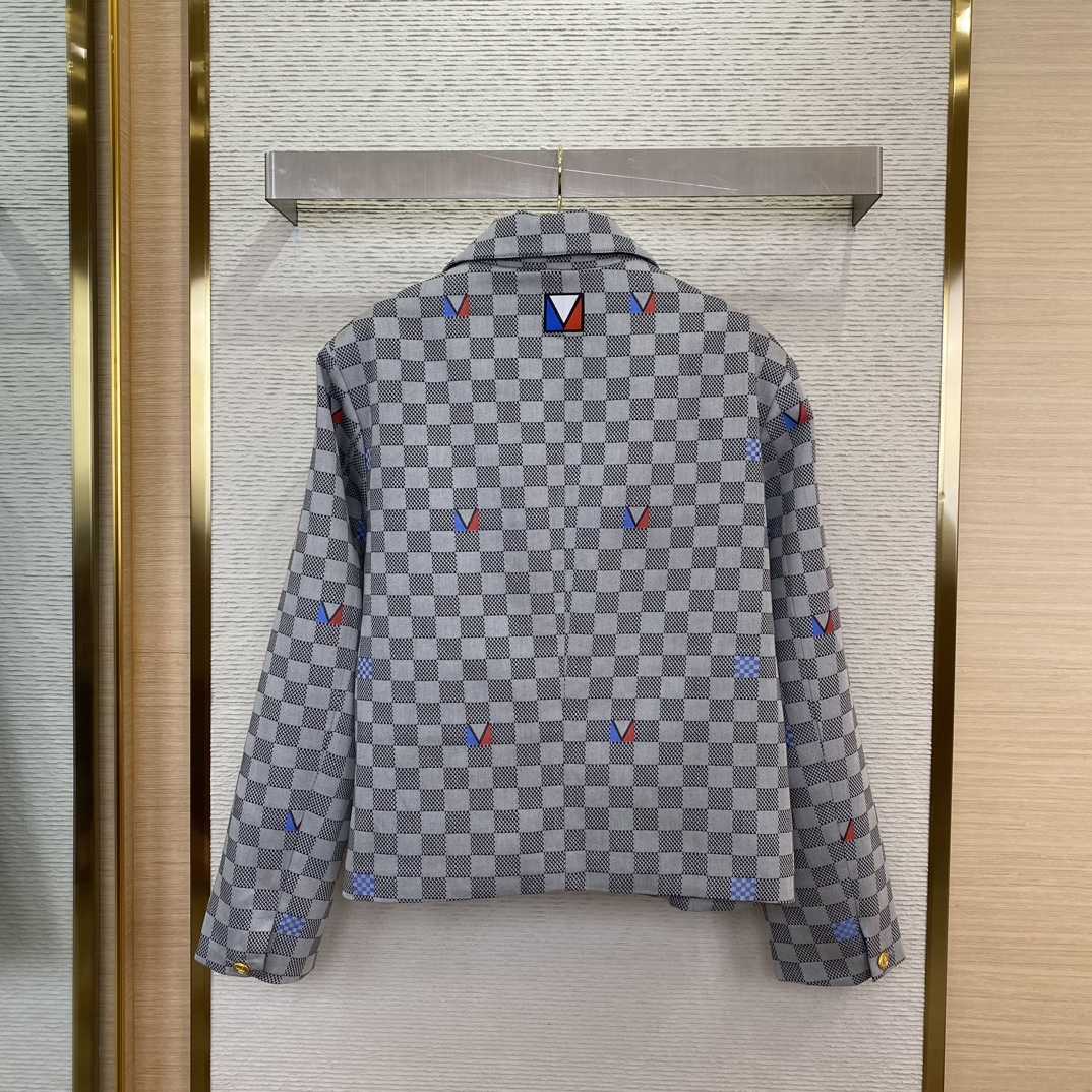 Louis Vuitton Damier Open Collar Cotton Overshirt  1AFVN5 - 