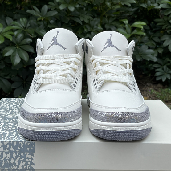 Air Jordan 3 “Sail/Metallic Silver” Sneakers   CK9246-100 - DesignerGu