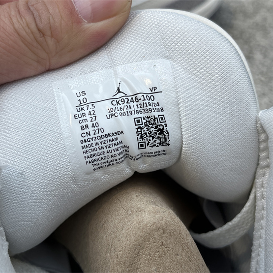 Air Jordan 3 “Sail/Metallic Silver” Sneakers   CK9246-100 - DesignerGu