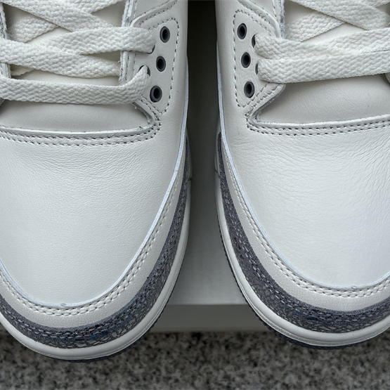 Air Jordan 3 “Sail/Metallic Silver” Sneakers   CK9246-100 - DesignerGu