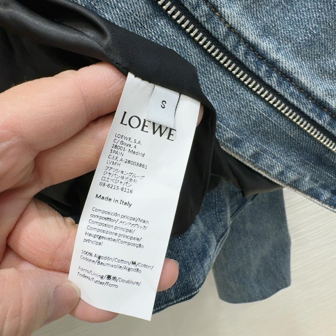 Loewe Women's Blue Draped Denim Jacket - DesignerGu