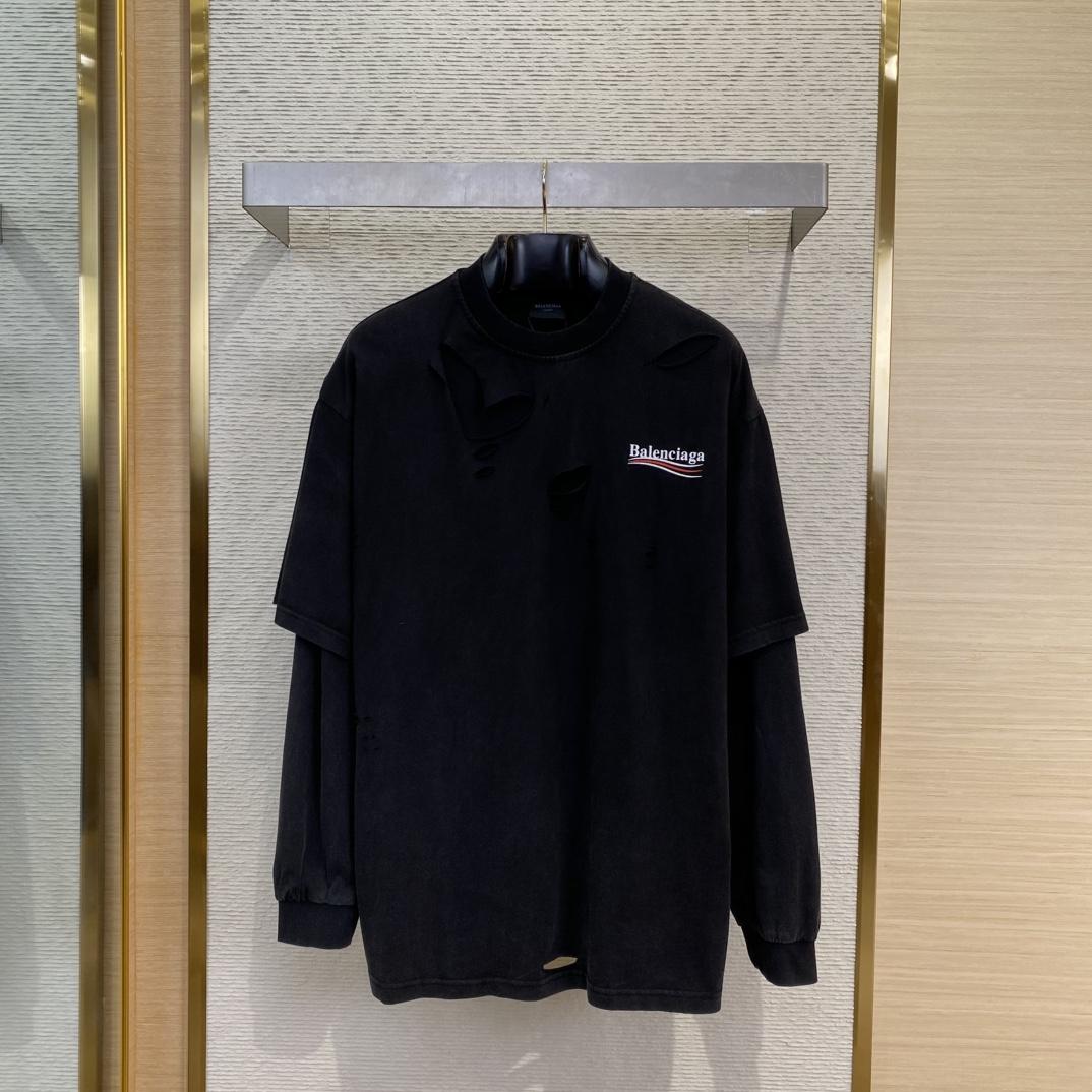 Balenciaga Political Campaign Layered T-shirt In Black - DesignerGu