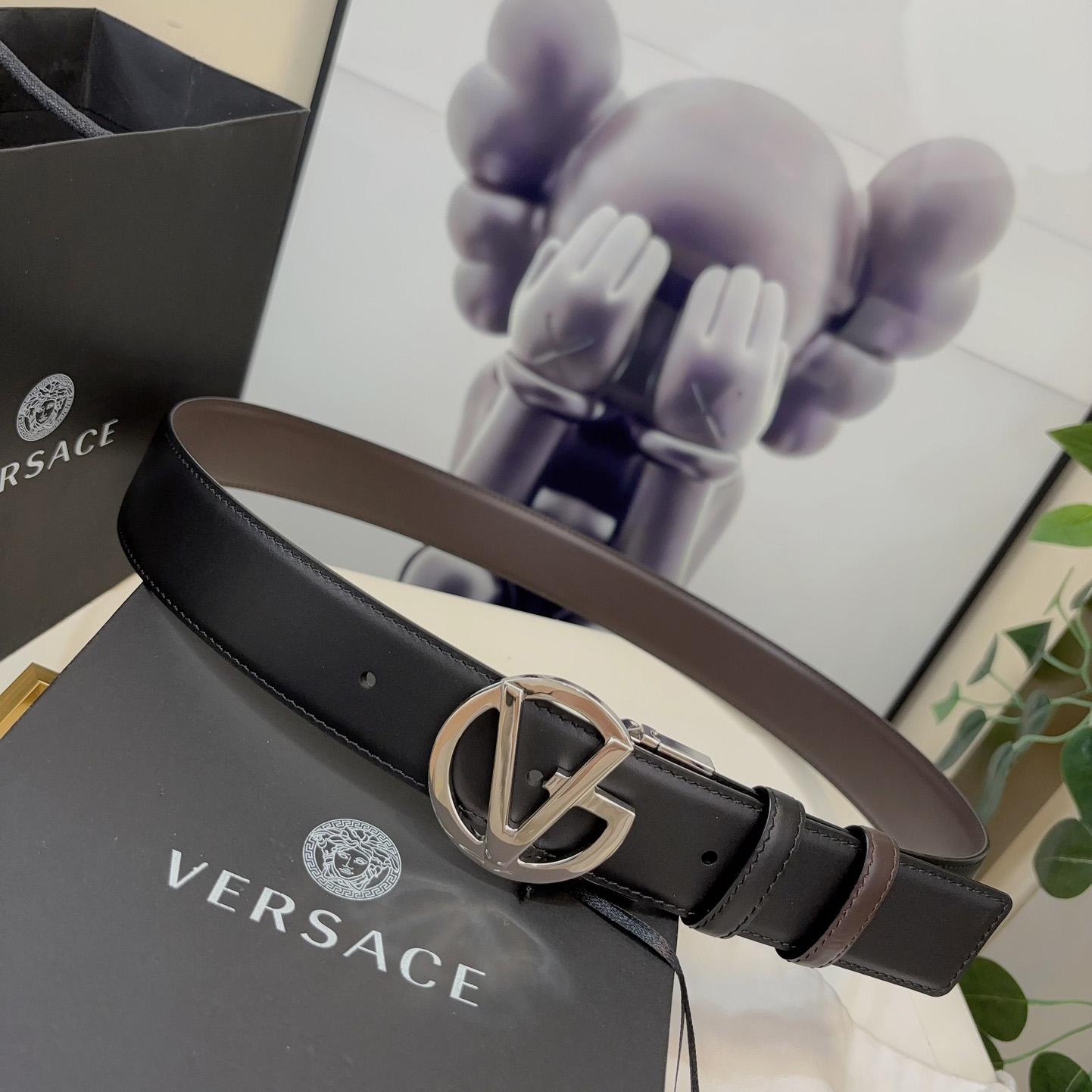 Versace Leather Belt   40mm - DesignerGu