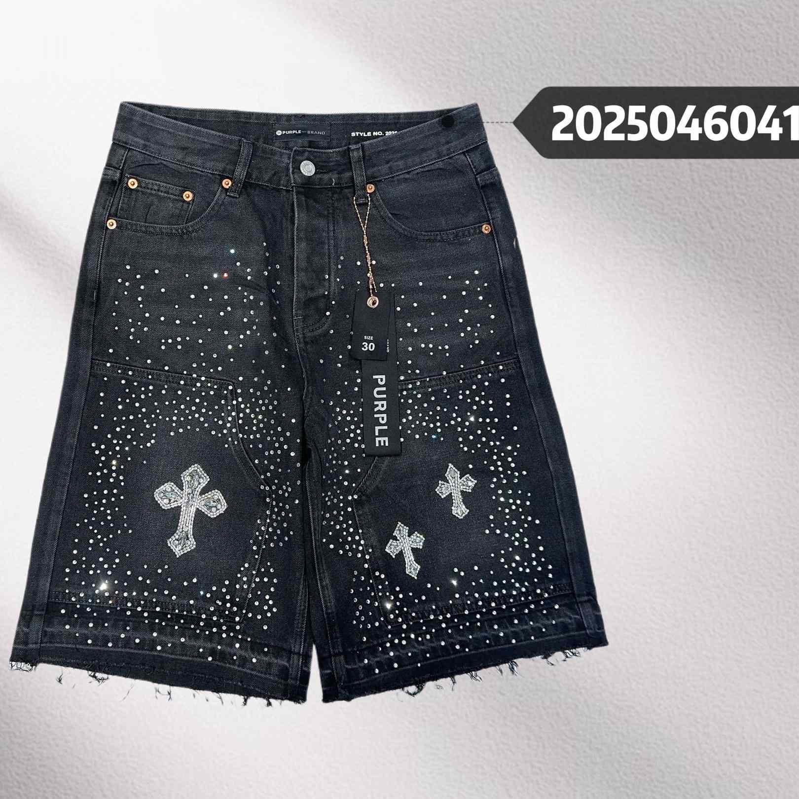 Purple-Brand Denim Shorts    6041 - DesignerGu