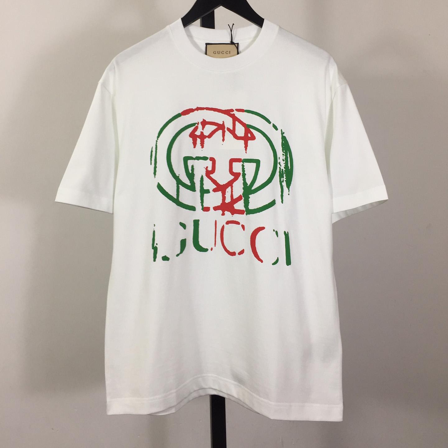 Gucci Printed Cotton Jersey T-shirt - DesignerGu