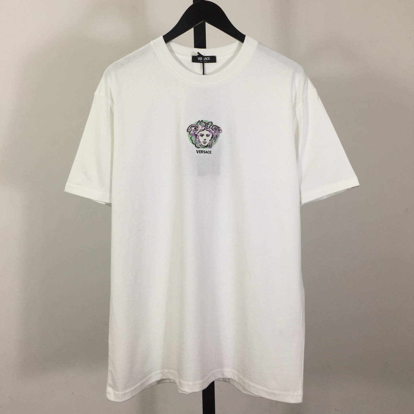 Versace Medusa Cotton T-shirt With Embroidery - DesignerGu