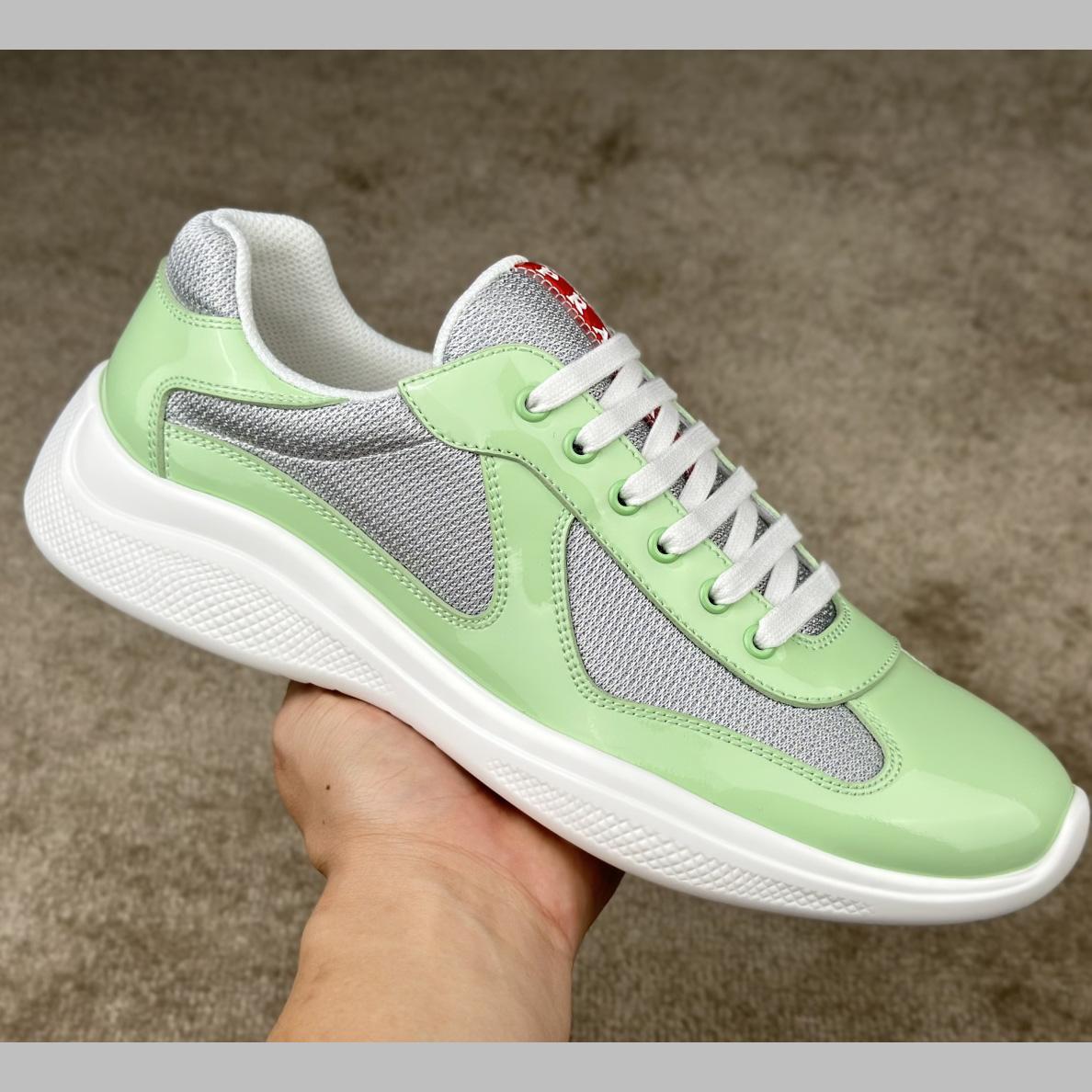Prada Patent Leather And Technical fabric Prada America's Cup Sneakers - DesignerGu