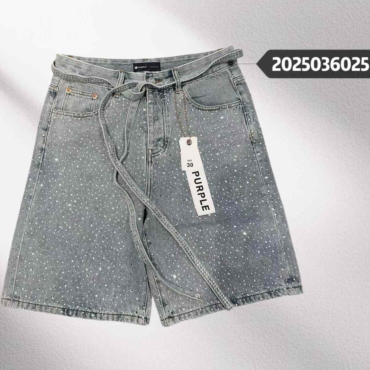 Purple-Brand Denim Shorts    6025 - DesignerGu
