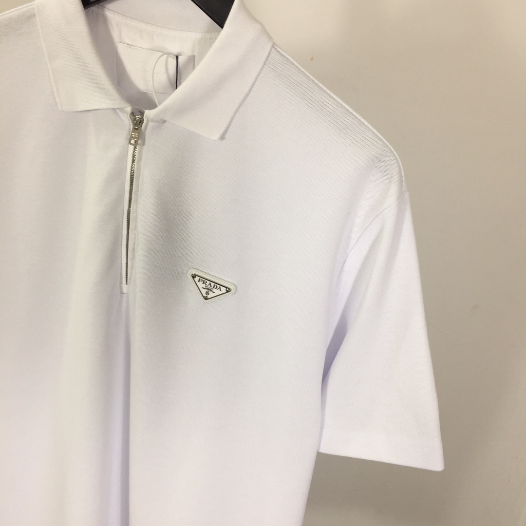 Prada Piqué Polo Shirt - DesignerGu