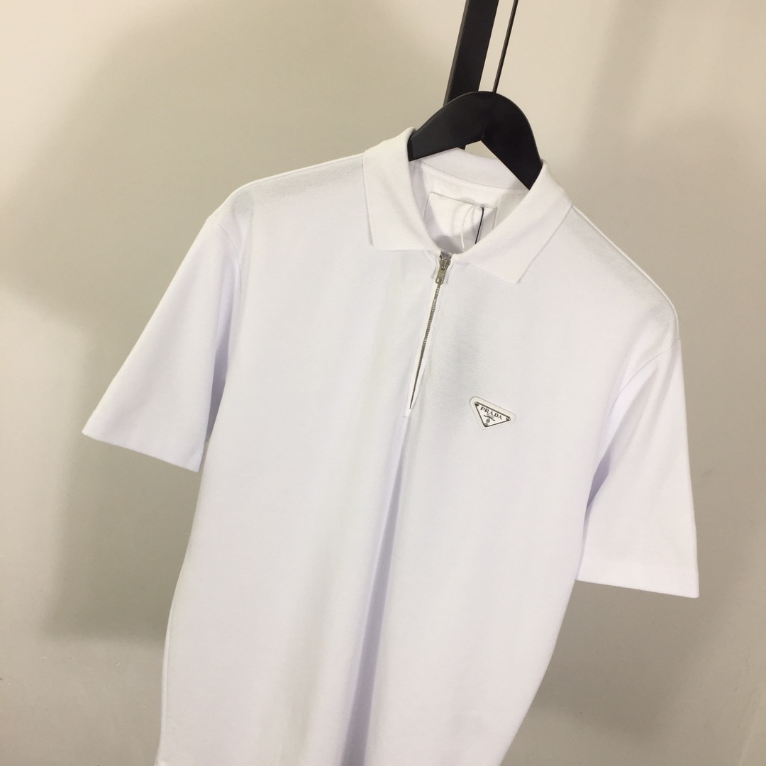 Prada Piqué Polo Shirt - DesignerGu