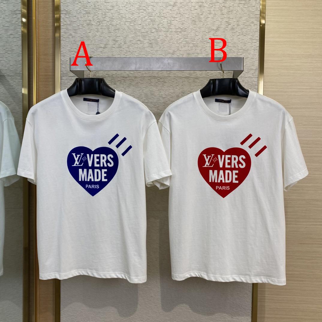 Louis Vuitton Short-Sleeved Cotton Crewneck   - DesignerGu