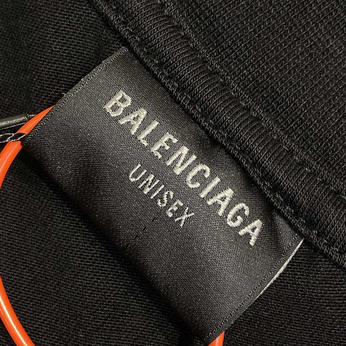 Balenciaga Back Strass Cropped T-Shirt in black - DesignerGu