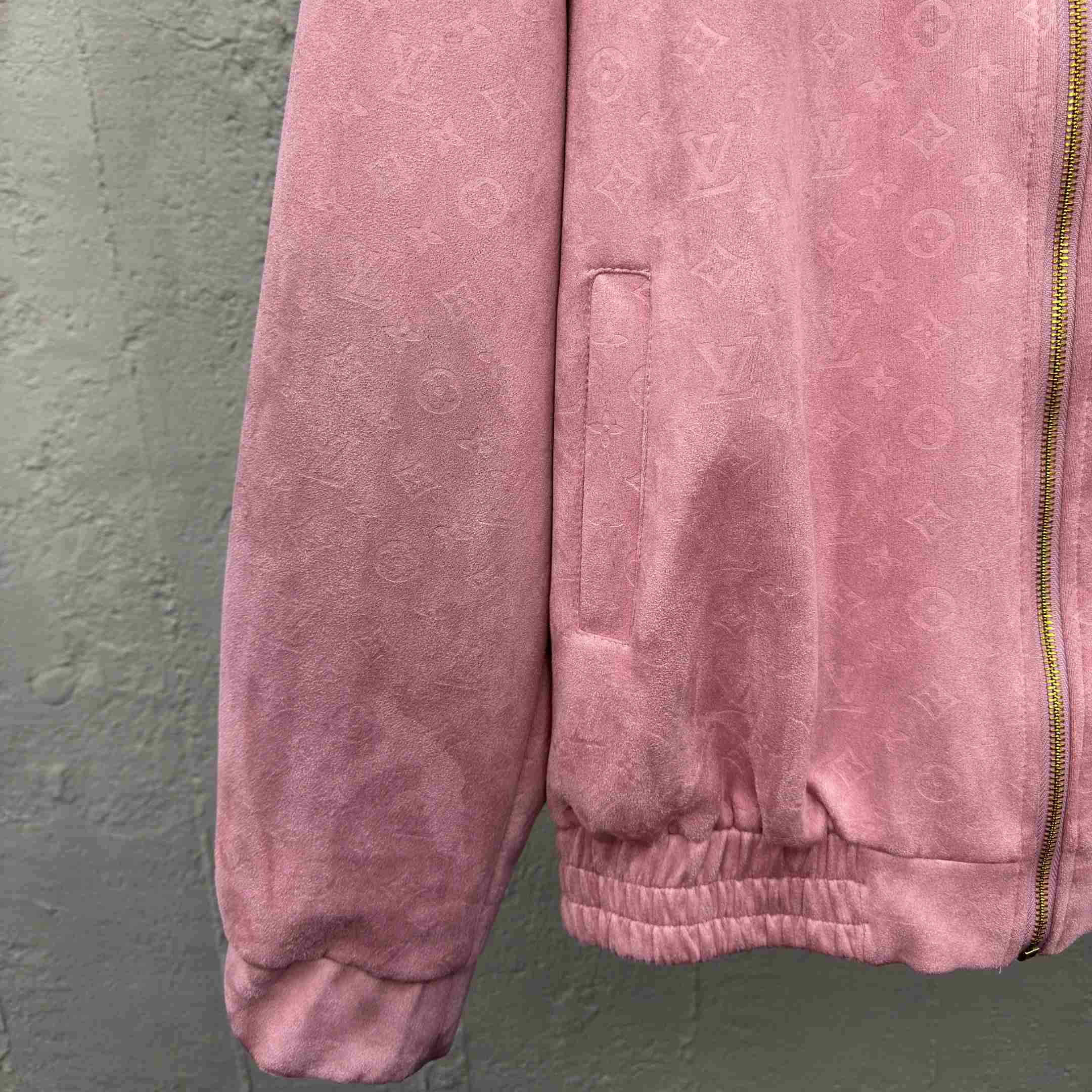 Louis Vuitton Monogram Debossed Leather Tracksuit Jacket   1AHBU4 - DesignerGu