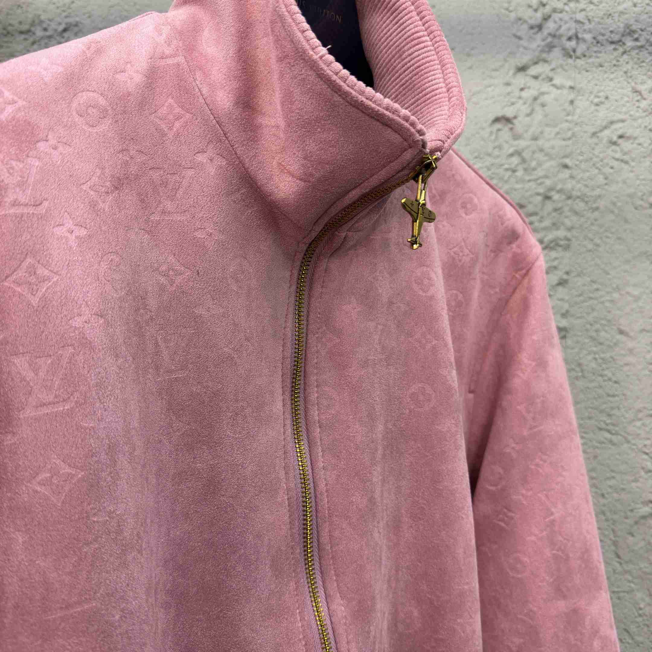 Louis Vuitton Monogram Debossed Leather Tracksuit Jacket   1AHBU4 - DesignerGu