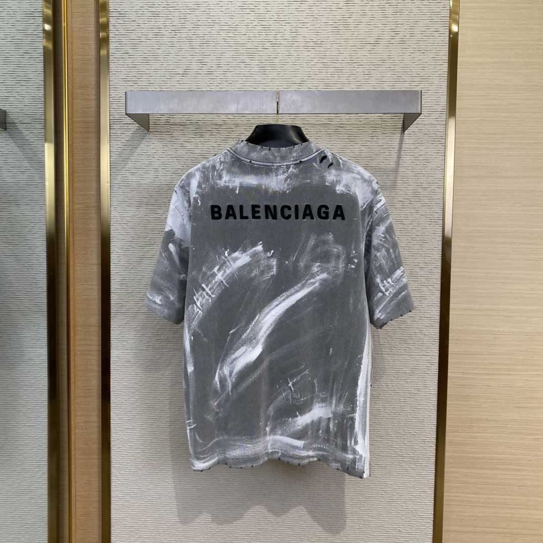 Balenciaga Back T-Shirt Medium Fit In Grey - 