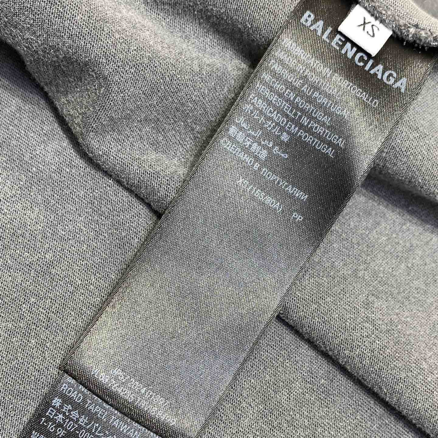 Balenciaga Back T-Shirt Medium Fit In Grey - DesignerGu