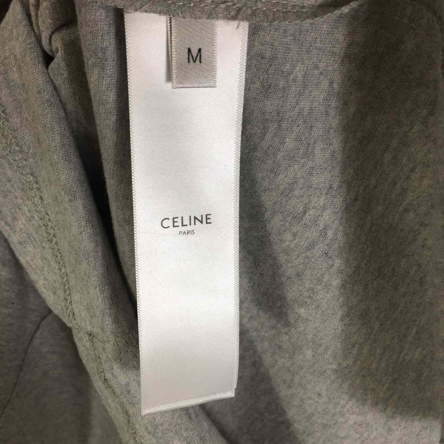 Celine Loose Triomphe T-shirt In Cotton Jersey - DesignerGu