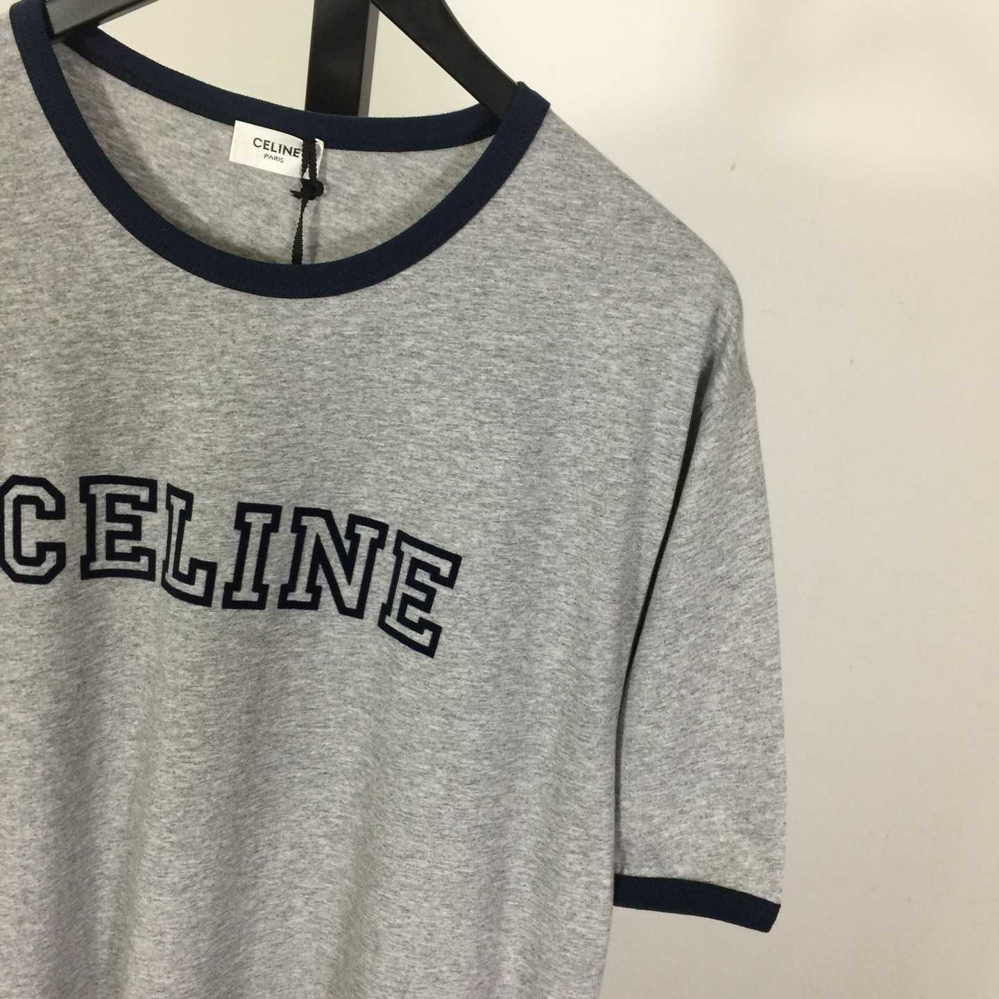 Celine Loose Triomphe T-shirt In Cotton Jersey - DesignerGu