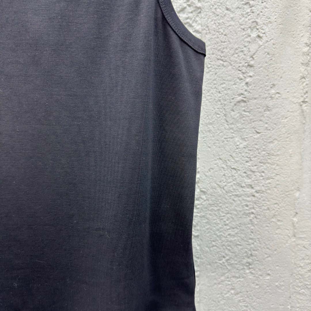 Prada Cotton Tank Top With Enamel Logo - DesignerGu