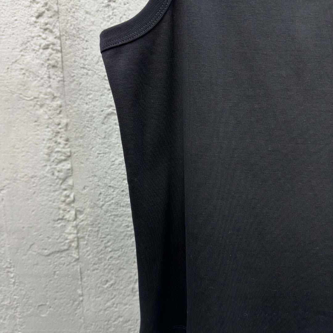 Prada Cotton Tank Top With Enamel Logo - DesignerGu