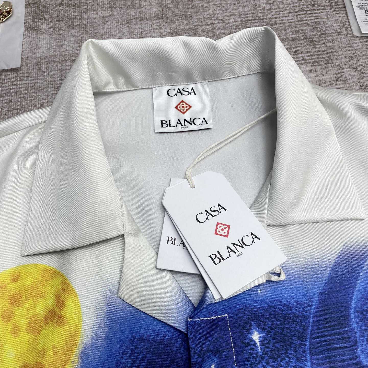 Casablanca Midnight Acropolis Silk Shirt   CA3530 - DesignerGu