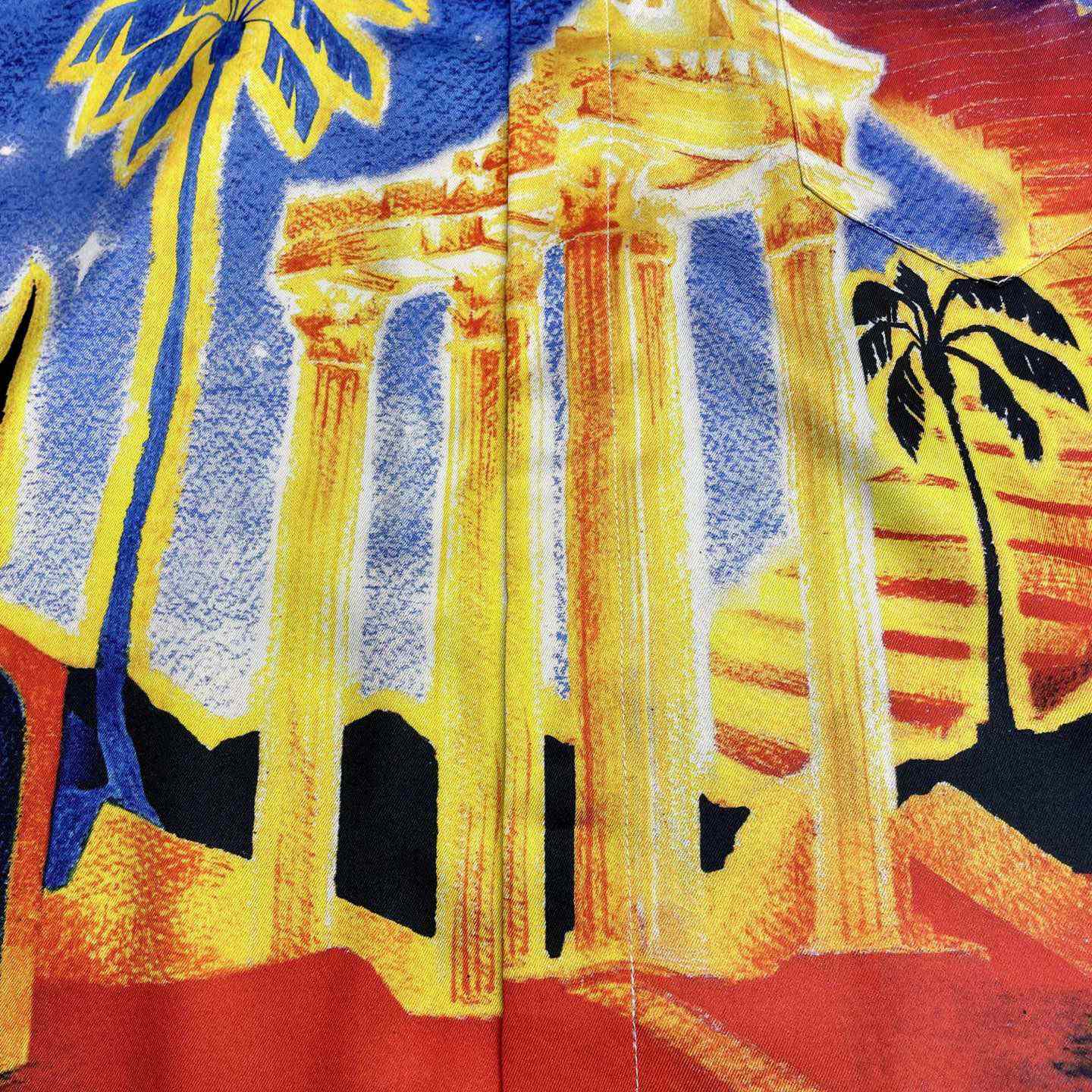 Casablanca Midnight Acropolis Silk Shirt   CA3530 - DesignerGu