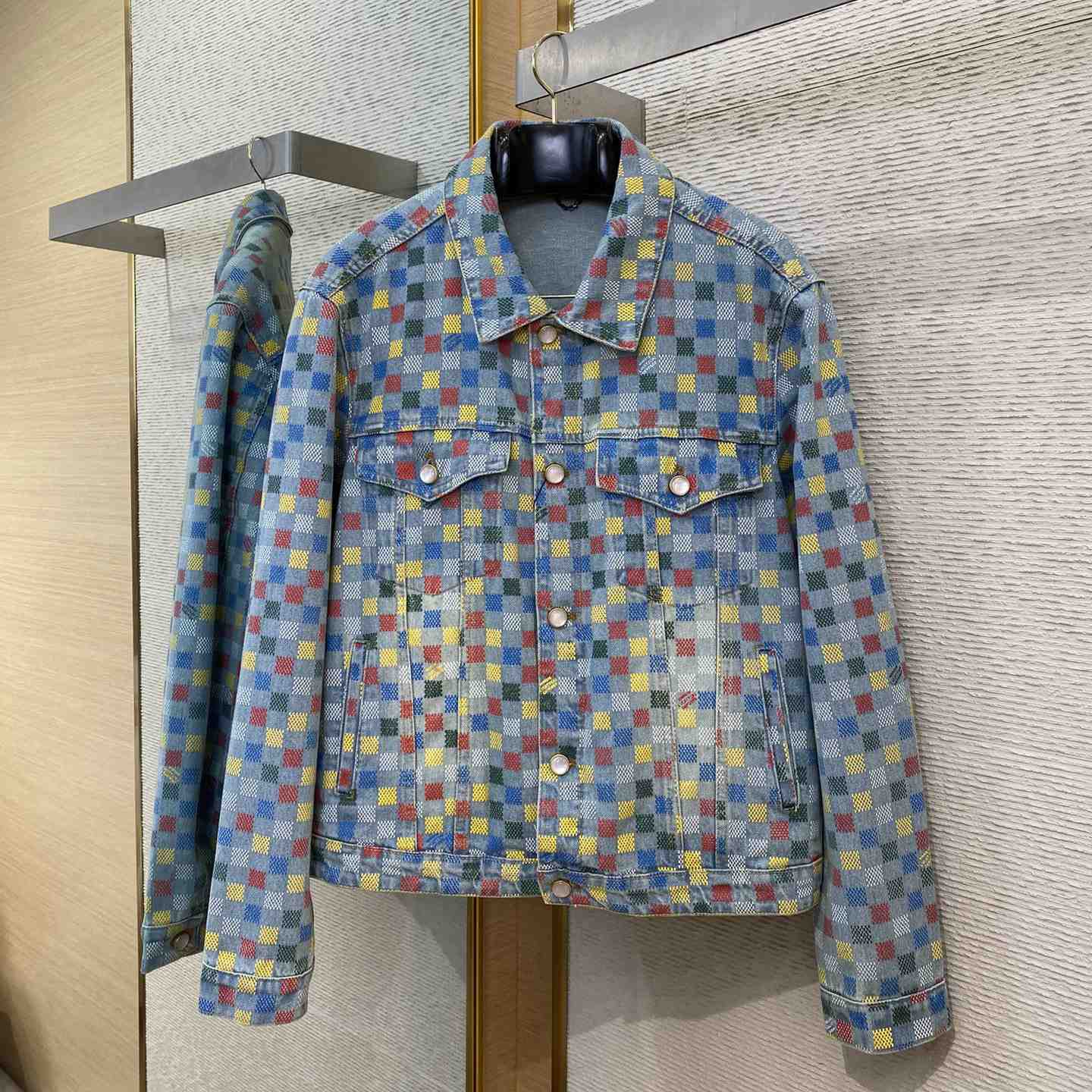 Louis Vuitton Damier Denim Trucker Jacket    1AHBE2 - DesignerGu