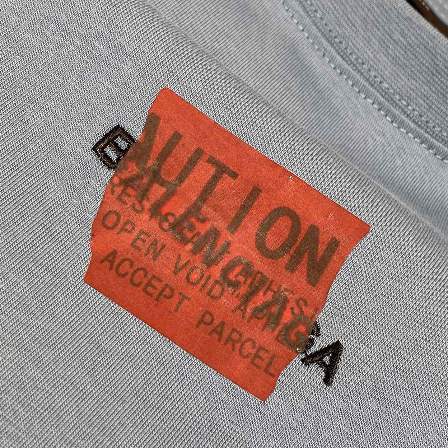 Balenciaga Taped Balenciaga Back T-Shirt Medium Fit In Grey Blue - 